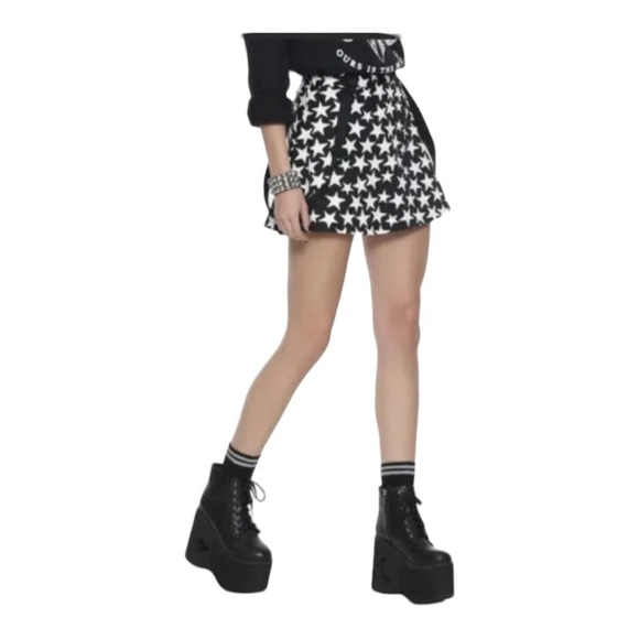 Tripp NYC Daang Goodman Black & White Star Suspender Skirt NWT - Picture 7 of 7
